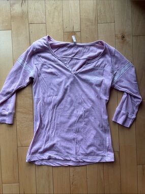 Vintage purple/pink Summerfest Henley Top